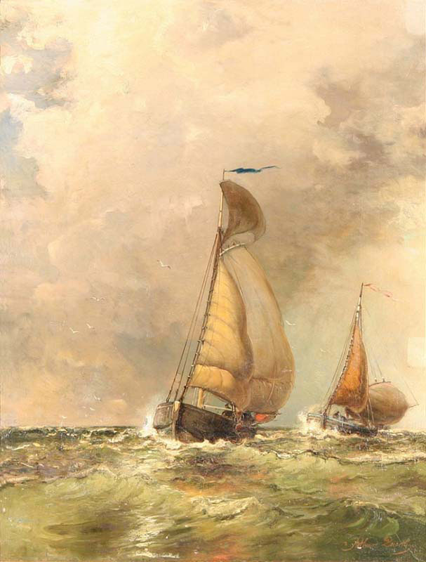 Sailboats on a Frothy Sea